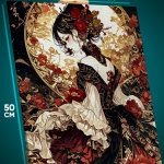 Картина на стену Девушка Аниме-арт Япония готическая 40x50