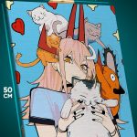 Картина на стену Человек-бензопила Аниме Пауэр 40x50