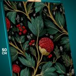 Картина на стену Цветы паттерн 40x50