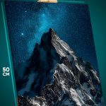 Картина на стену Пейзаж природа горы ночь звезды 40x50