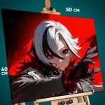 Картина на стену Геншин Импакт Игра Арлекино 40x50