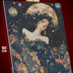 Алмазная мозаика Девушка абстракция космос 40x50