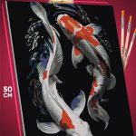 Картина по номерам Животные карпы Япония 40x50