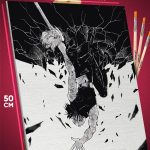 Картина по номерам Магическая битва Аниме Маки Зенин 40x50