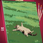 Картина по номерам Котики спит 40x50