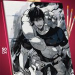 Картина по номерам Магическая битва Аниме Тоджи Фушигуро 40x50