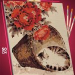 Картина по номерам Котики спит 40x50