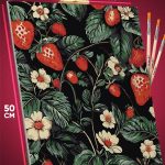 Картина по номерам Еда клубника паттерн 40x50