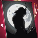 Картина по номерам Самурай Япония силуэт 40x50