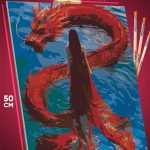 Картина по номерам Фэнтези Арт дракон и девушка Япония 40x50