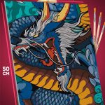 Картина по номерам Фэнтези Арт дракон Япония 40x50