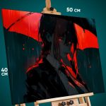 Картина на стену Человек-бензопила Аниме Макима 40x50