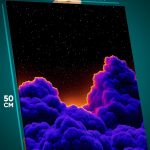 Картина на стену Абстракция облака космос 40x50