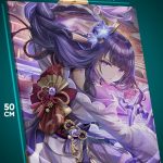 Картина на стену Геншин Импакт Игра Сёгун Райдэн 40x50