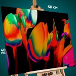 Картина на стену Абстракция цветы 40x50
