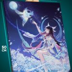 Картина на стену Геншин Импакт Игра Коломбина 40x50