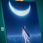 Картина на стену Геншин Импакт Игра Коломбина 40x50