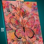Картина на стену Животные бабочки абстракция 40x50
