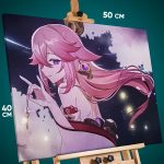 Картина на стену Геншин Импакт Игра Яэ Мико 40x50
