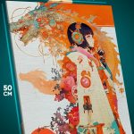 Картина на стену Девушка Аниме-арт Азия дракон 40x50