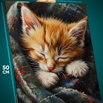 Картина на стену Котики спит 40x50