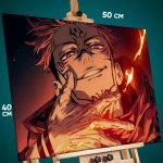 Картина на стену Магическая битва Аниме Сукуна Рёмен 40x50