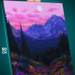 Картина на стену Пейзаж лесной природа лето закат горы 40x50