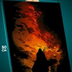 Картина на стену Ведьмак Игра Геральт из Ривии 40x50