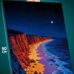 Картина на стену Пейзаж морской природа берег звезды 40x50