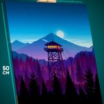 Картина на стену Пейзаж лесной природа вышка горы 40x50