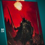 Картина на стену Темная фэнтези Игра рыцарь dark souls 40x50