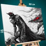 Картина на стену Берсерк Аниме рыцарь 40x50