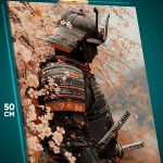 Картина на стену Самурай Япония вишневое дерево 40x50