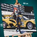 Картина на стену Авто аниме Человек-бензопила Макима 40x50
