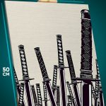 Картина на стену Самурай Япония катаны меч бусидо 40x50