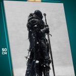 Картина на стену Темная фэнтези одинокий рыцарь 40x50