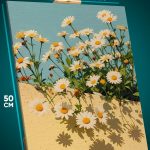 Картина на стену Цветы ромашки 40x50