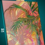 Картина на стену Цветы пальмы 40x50