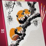 Картина по номерам Животные китайская красная панда 40x50