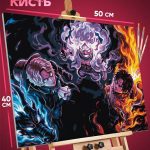 Картина по номерам Ван-Пис Аниме Луффи, Сабо, Эйс 40x50