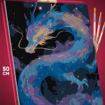 Картина по номерам Фэнтези дракон абстракция 40x50