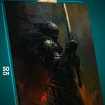 Картина на стену Dark Souls Игра рыцарь 40x50