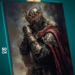 Картина на стену Темная фэнтези рыцарь король 40x50