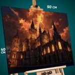 Картина на стену Темная фэнтези готический замок дворец 40x50