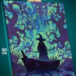 Картина на стену Темная фэнтези ведьма абстракция 40x50