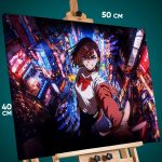 Картина на стену Дандадан Аниме Момо Аясэ 40x50