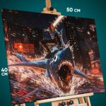 Картина на стену Человек-бензопила Аниме Дэндзи 40x50