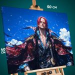 Картина на стену Ван-Пис Аниме Красноволосый Шанкс 40x50