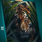 Картина на стену Животные тигр охотится 40x50
