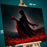 Картина на стену Девушка Аниме-арт демон суккуб 40x50